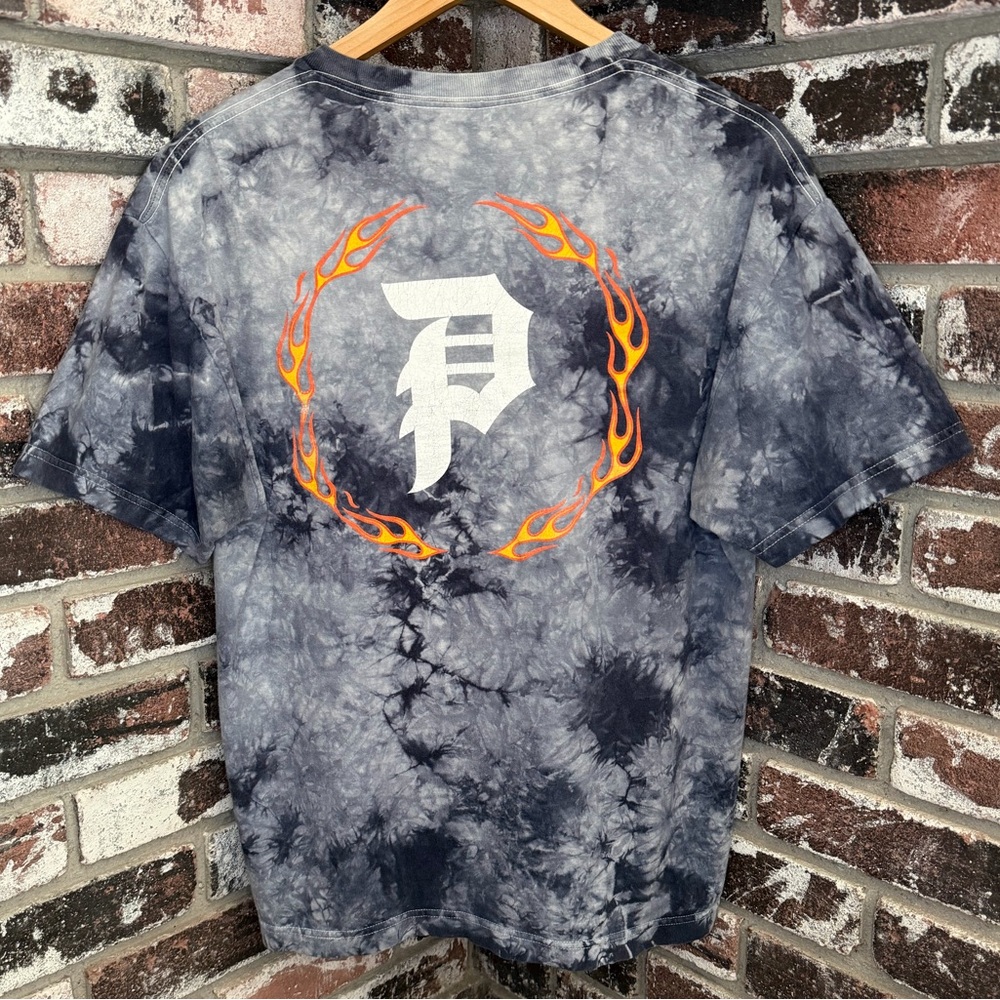 Primitive (P) Fire Ring Navy Blue Tie-Dye Men’s T-Shirt